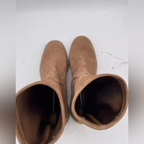 Stuart Weitzman Ankle Boots Women's SZ US 10B Brown Suede Leather Block Heel - Picture 3 of 5
